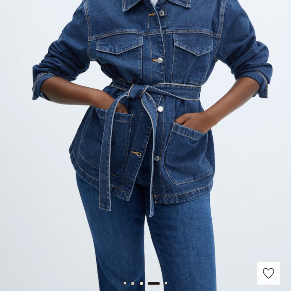 Mango Denim Jacket with Belt - NWT
